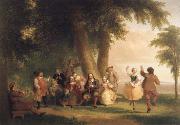 Asher Brown Durand Dance on the Battery in the Presence of Peter Stuyvesant Sweden oil painting artist